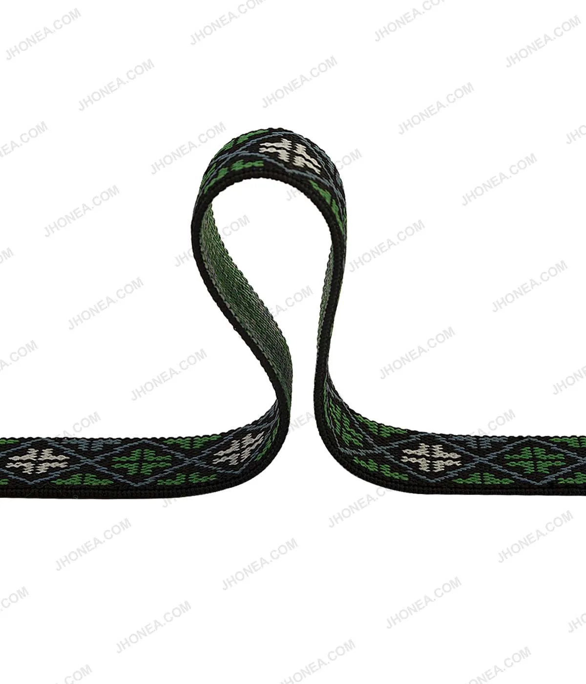 2.5cm (1inch) Dual Color Soft Patterned Woven Elastic