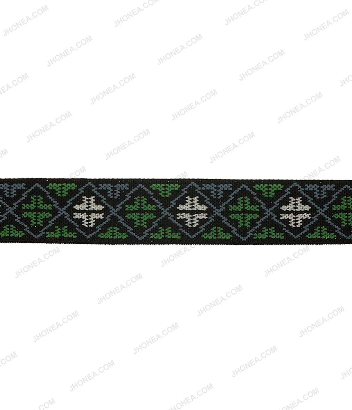 2.5cm (1inch) Dual Color Soft Patterned Woven Elastic