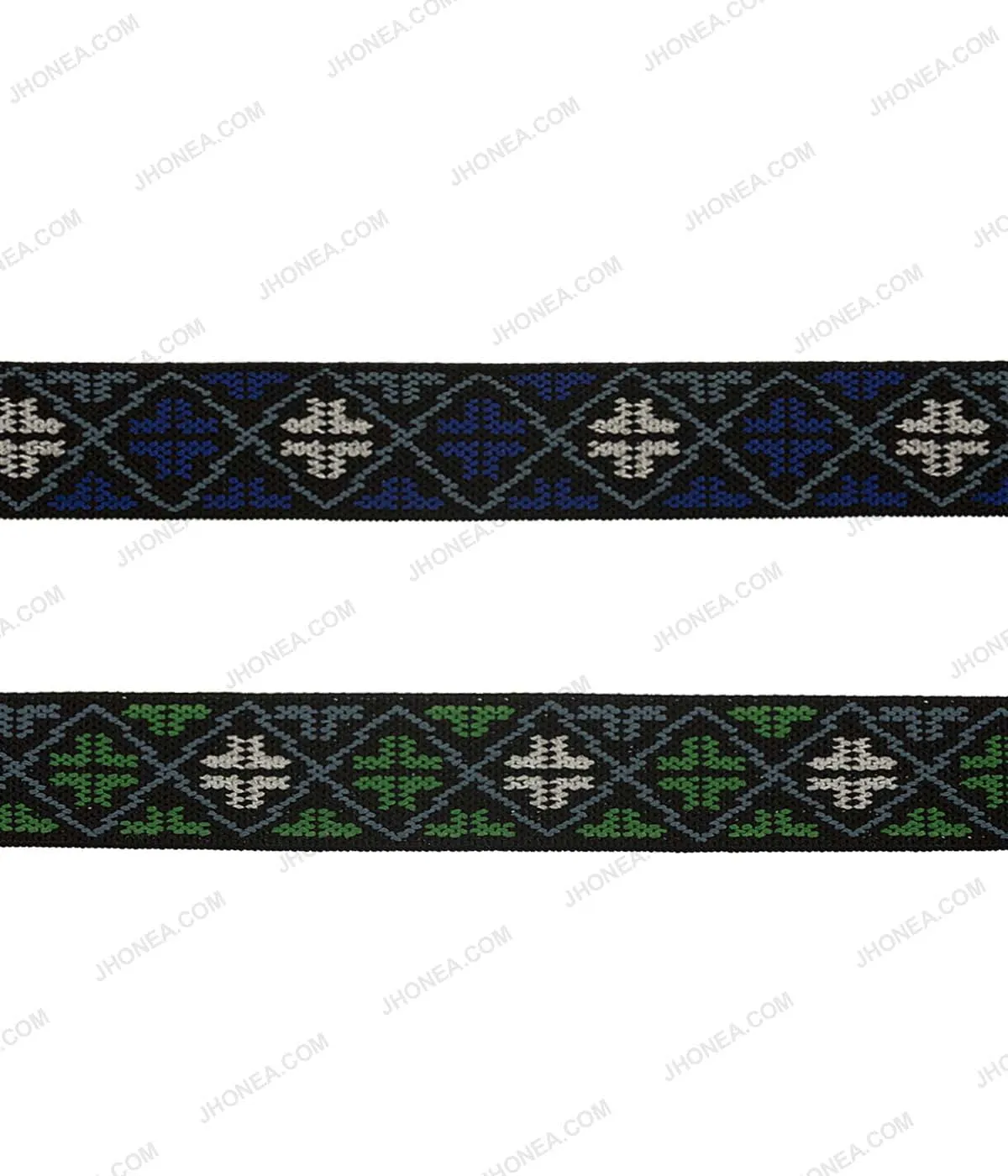 2.5cm (1inch) Dual Color Soft Patterned Woven Elastic