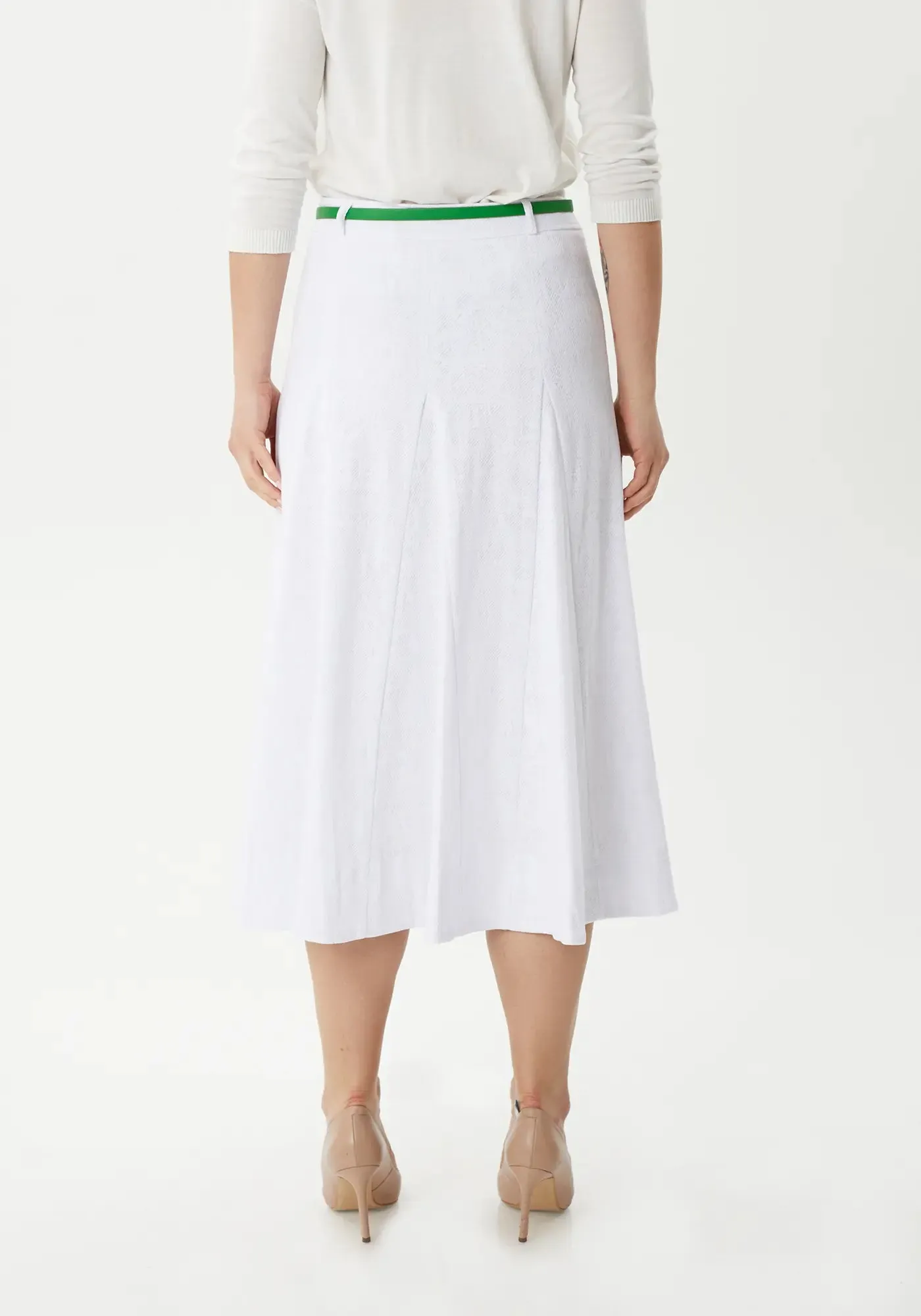 A-Line Flare Midi Skirt with Modest Sporty Style