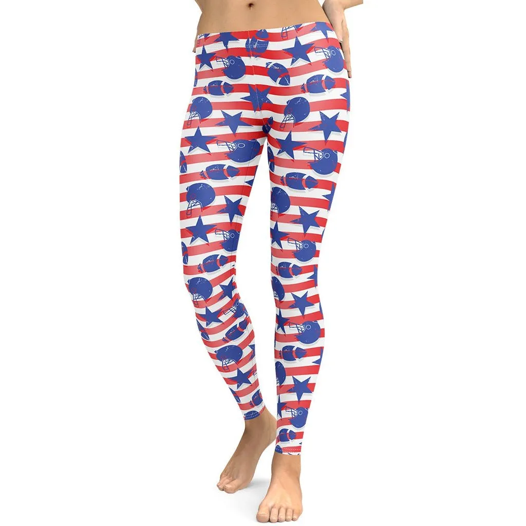 American Football Pattern Leggings