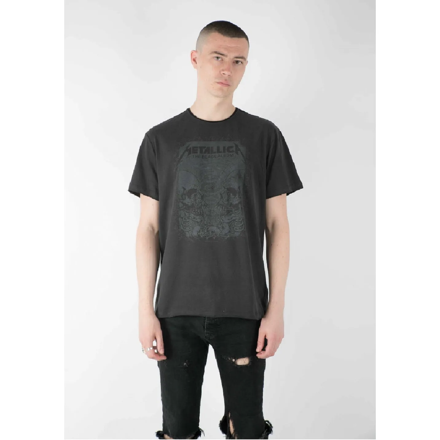 Amplified Unisex Adult The Black Album Metallica T-Shirt