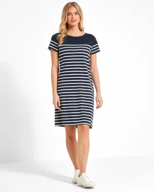 Beauport Dress Navy stripe