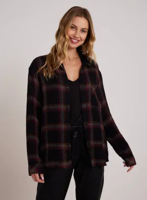 BEL Oversized Shirt With Pocket in Sunset Plaid