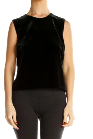 Black Chic Velvet Tank Top