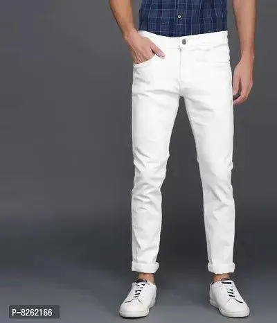 Classic Denim Solid Jeans For Men