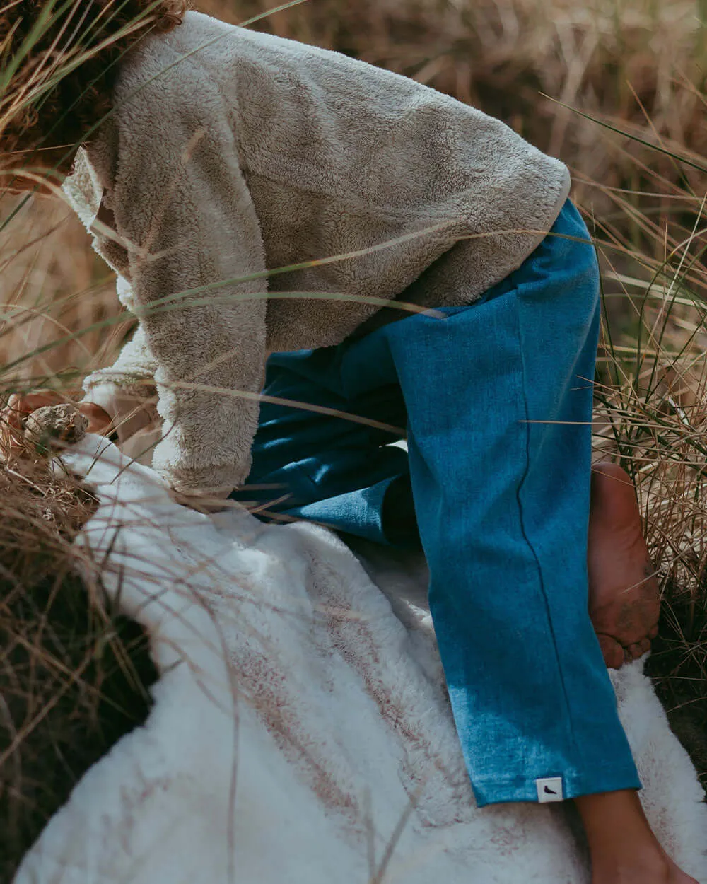 Denim Blue Cropped Trousers