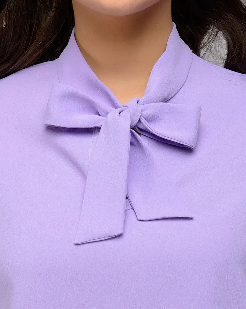 Elegant Bow Tie Women Shirt