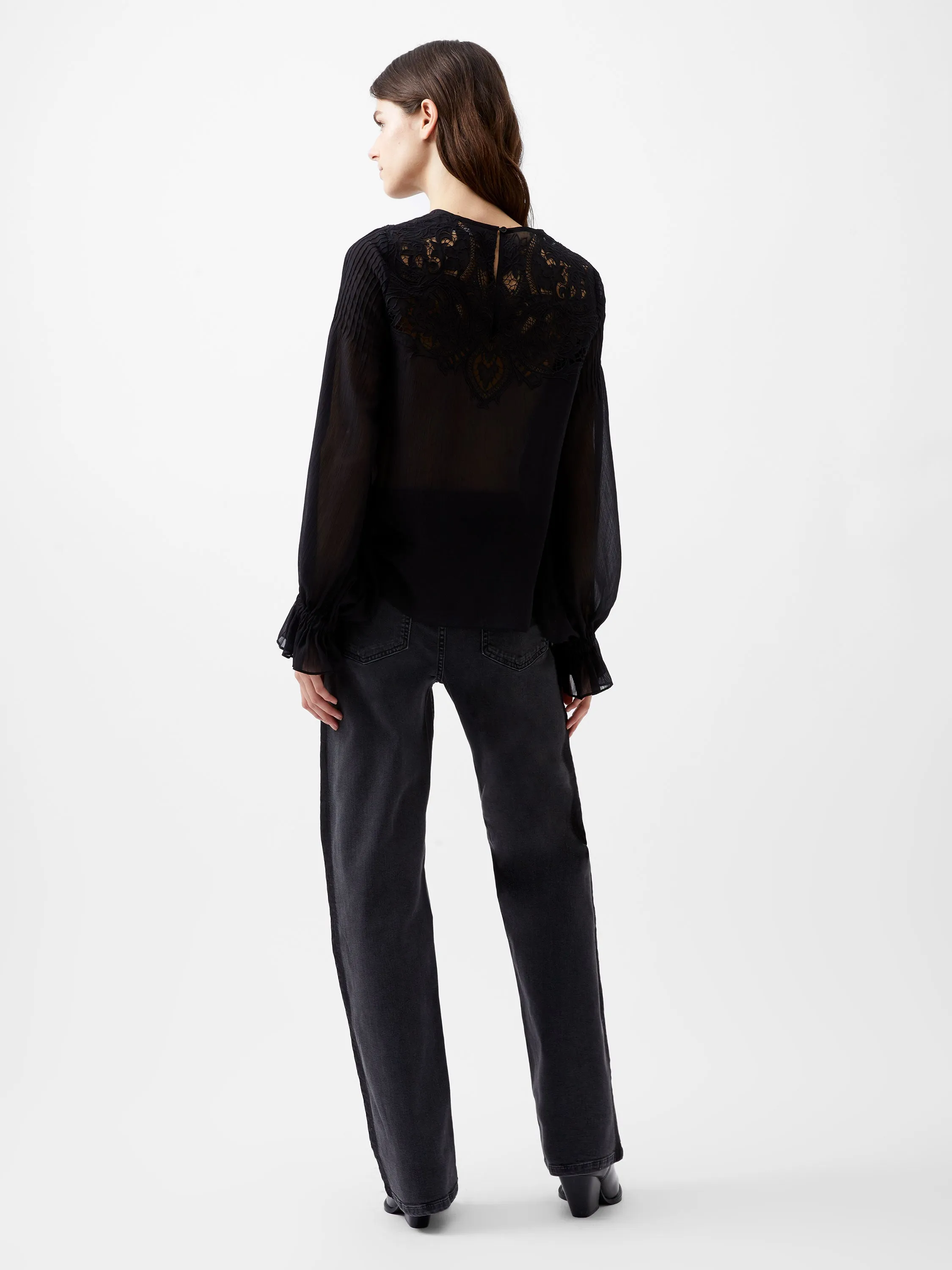 Emina Chiffon Lace Blouse