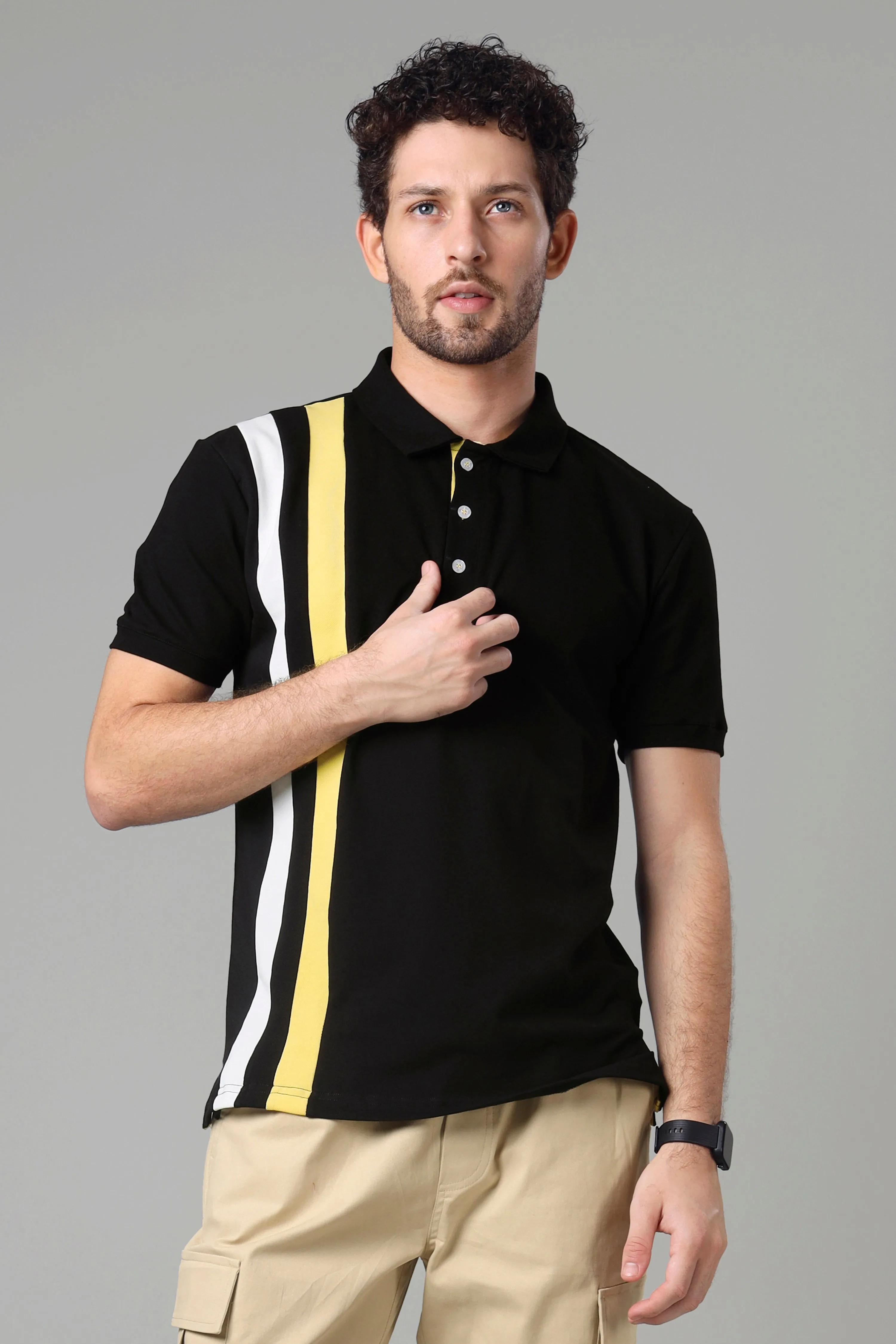 Exclusive Black Smart Polo T-Shirt For Men