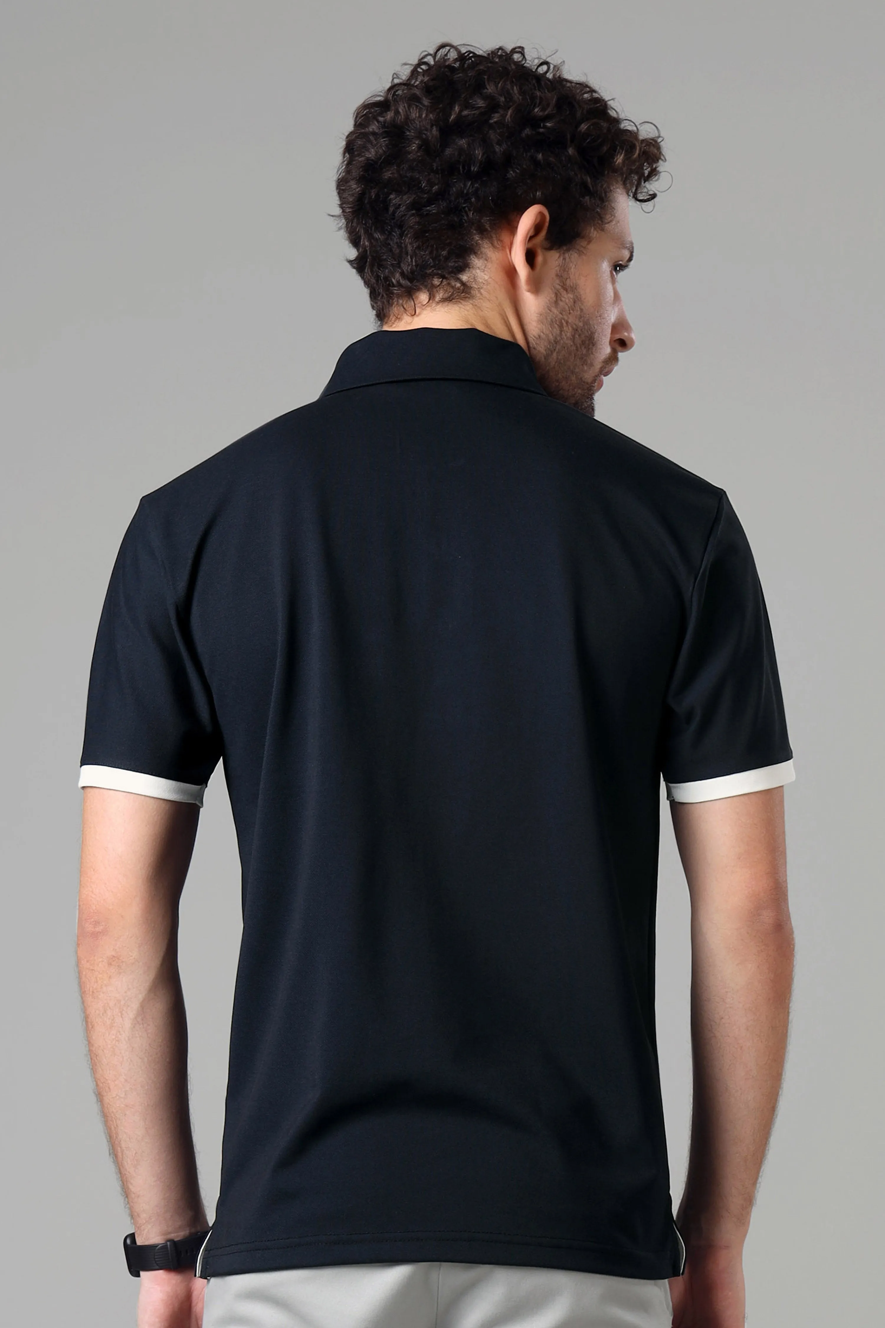 Exclusive Navy Blue Smart Polo T-Shirt For Men