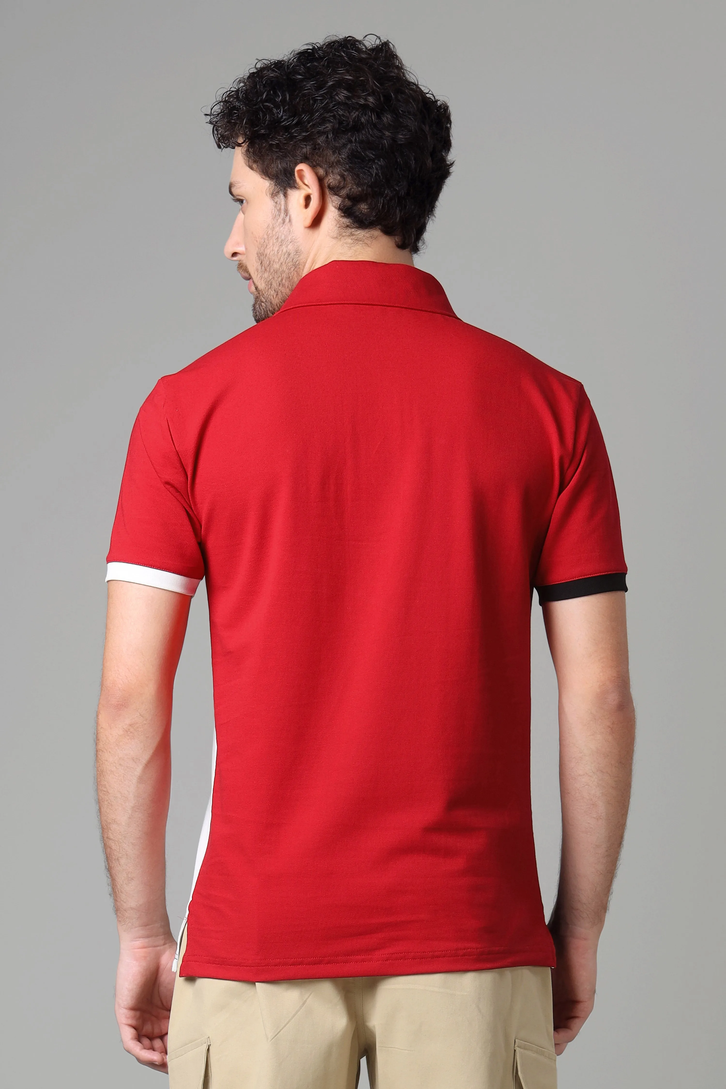 Exclusive Scarlet Red Smart Polo T-Shirt For Men