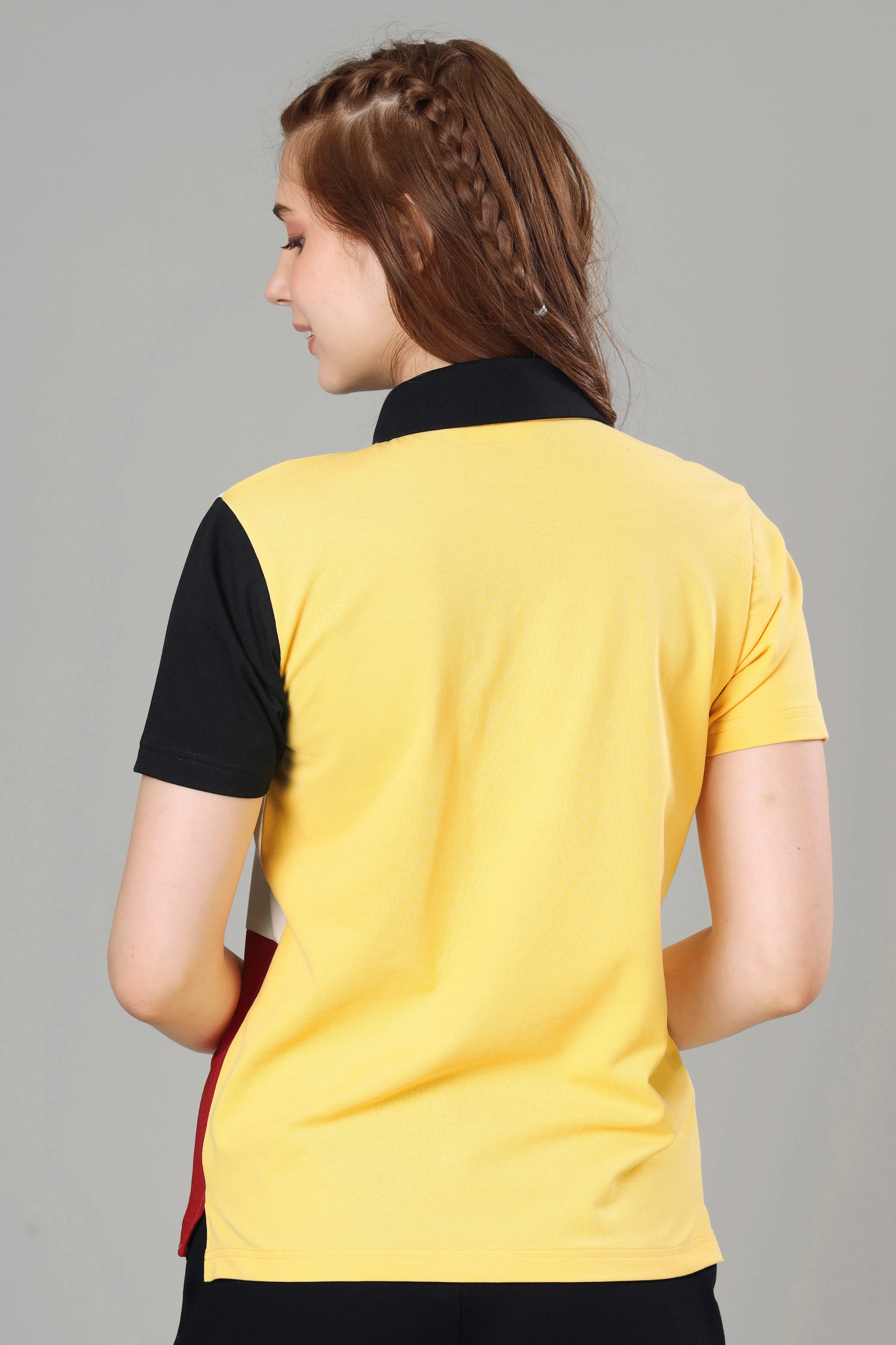 Exclusive Yellow Polo T-Shirt For Women