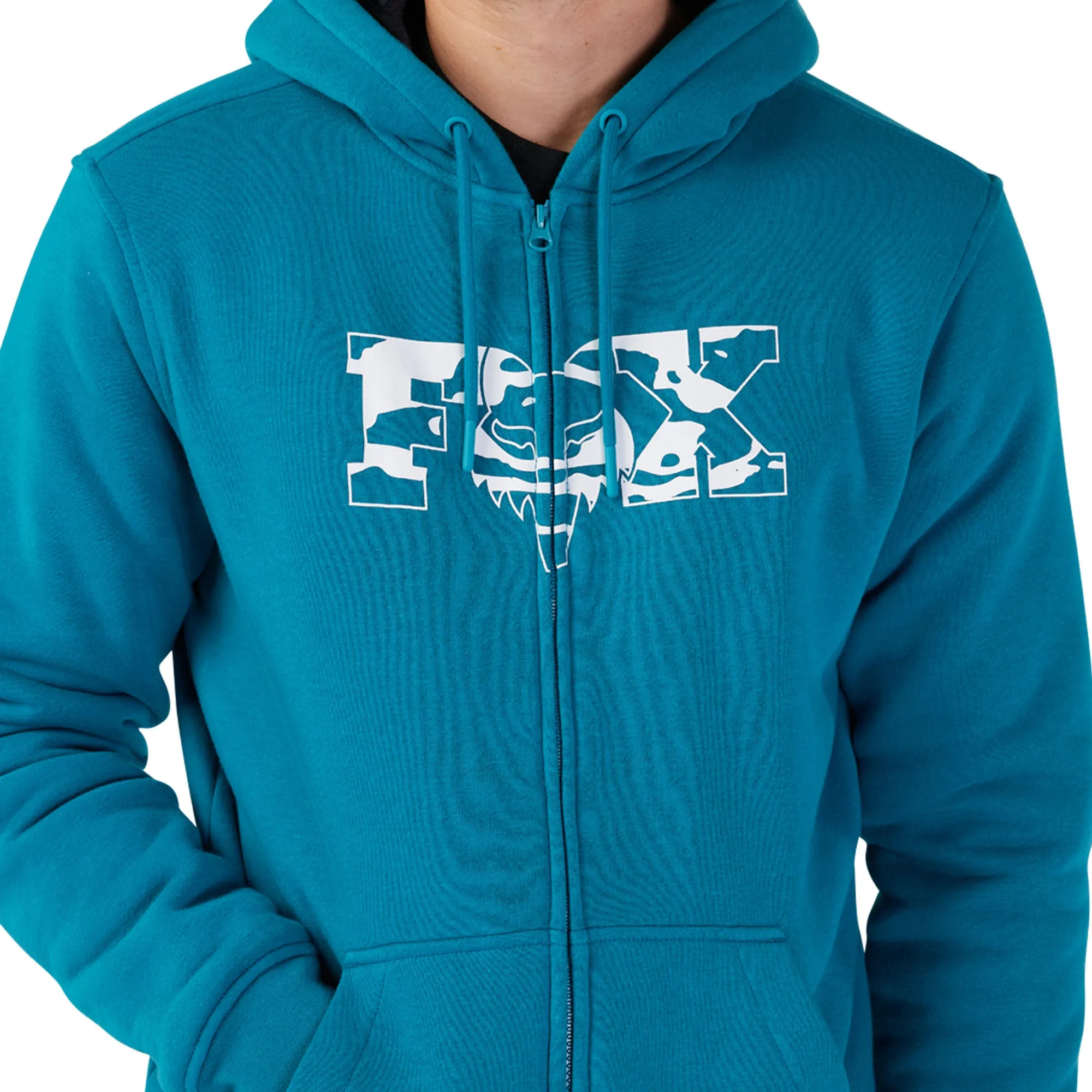 Fox Racing  Mens Cienega Sasquatch Fleece Zip Up Hoodie Sweatshirt Warm Maui Blue