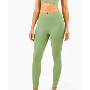 High-Rise Smooth Leggings - Light Green