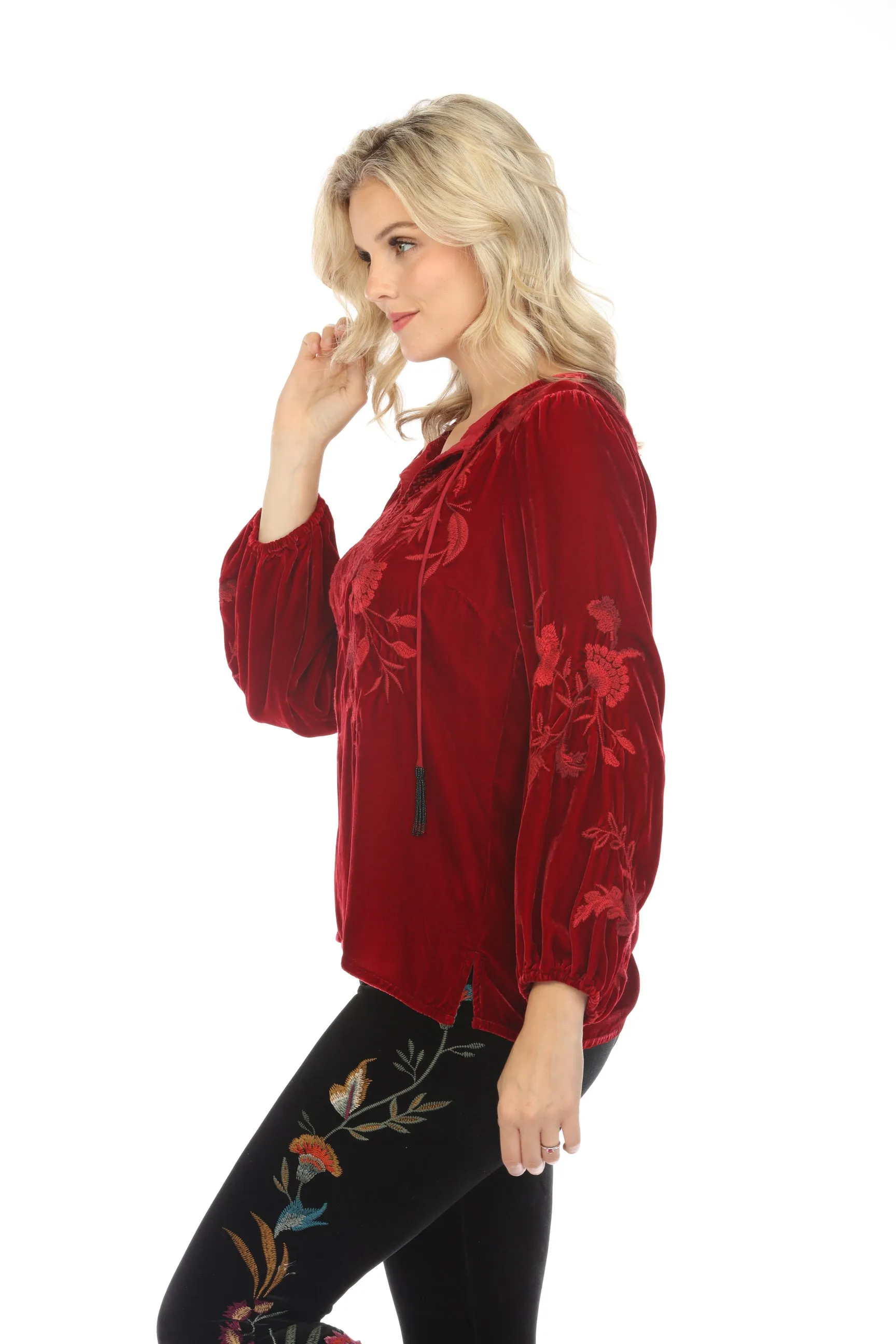 Johnny Was JWLA Junie Velvet Relaxed Blouse Boho Chic J12623-O