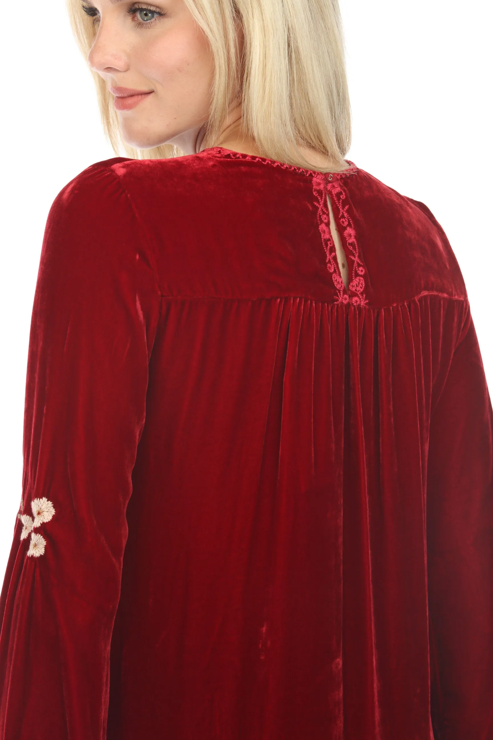 Johnny Was JWLA Quinn Velvet Kimono Sleeve Tunic Top Boho Chic J26823-O