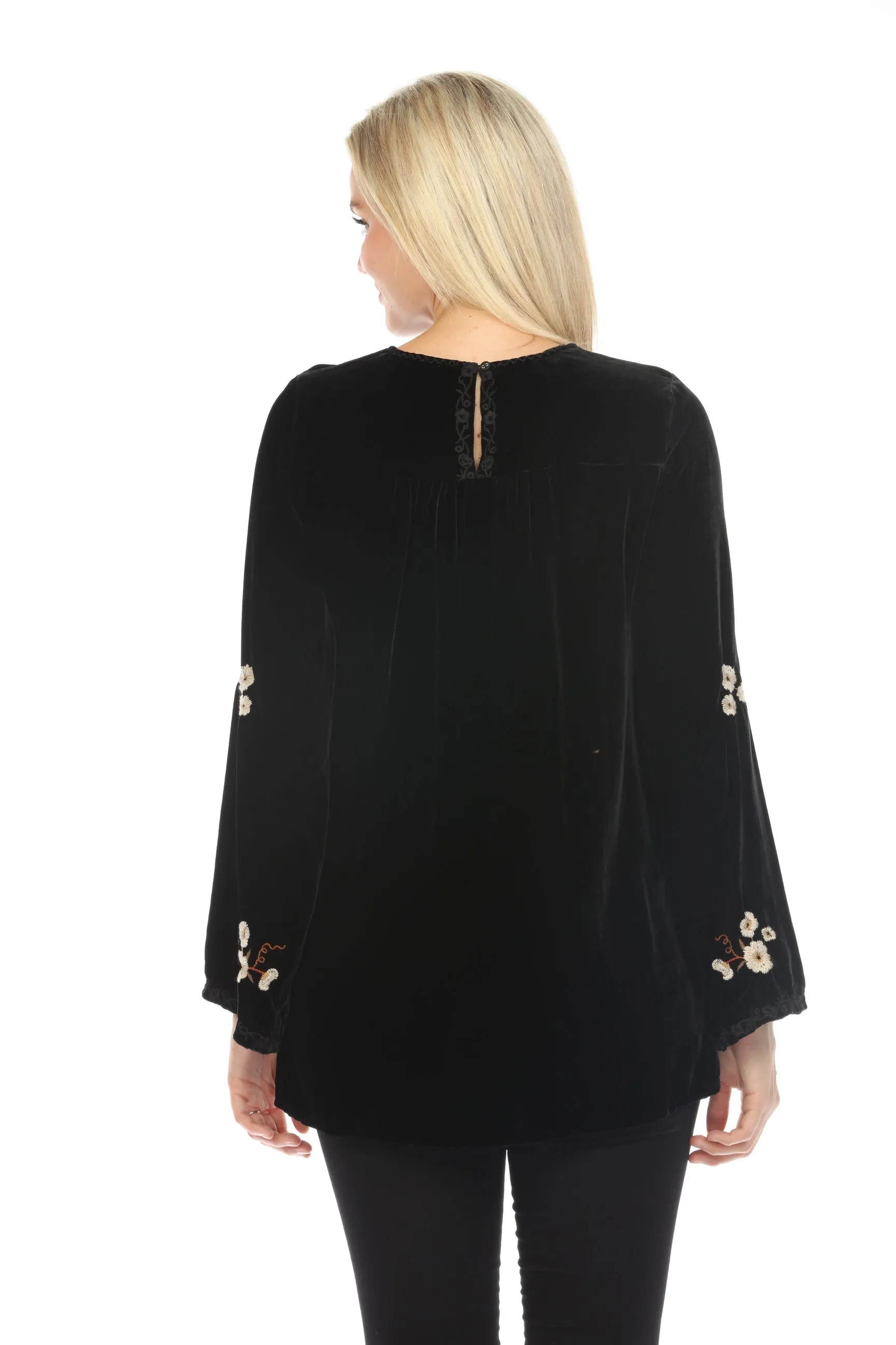 Johnny Was JWLA Quinn Velvet Kimono Sleeve Tunic Top Boho Chic J26823-O