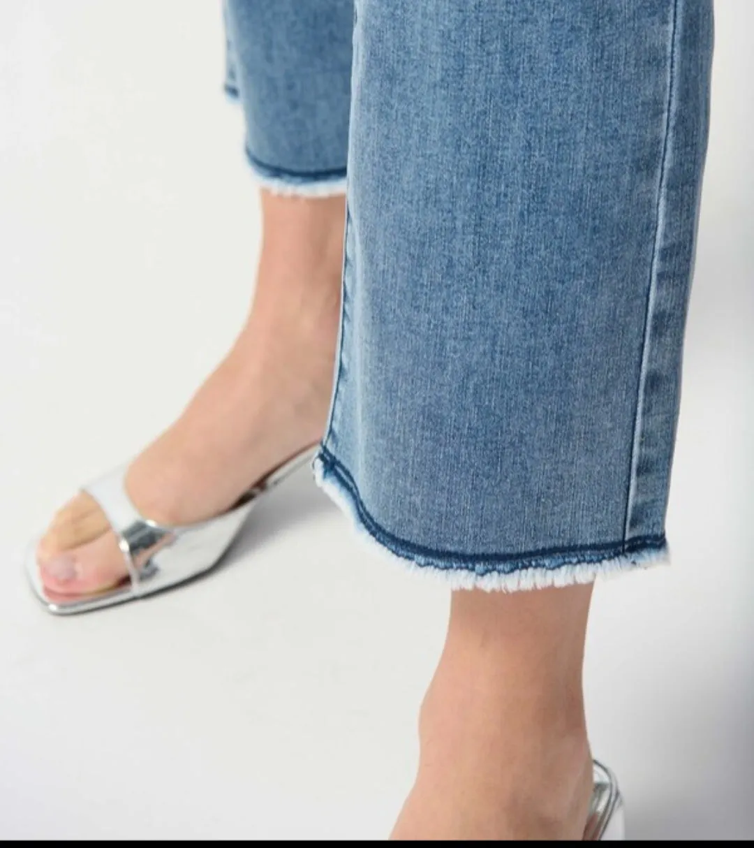 Joseph Ribkoff frayed edge jeans