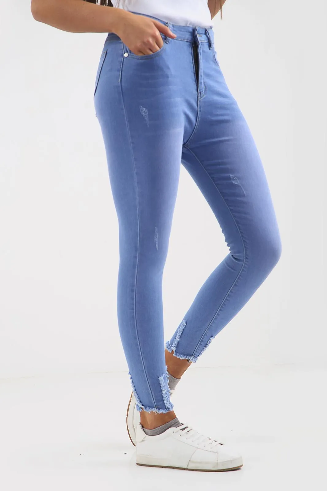 Ladies High waisted light blue Jeans