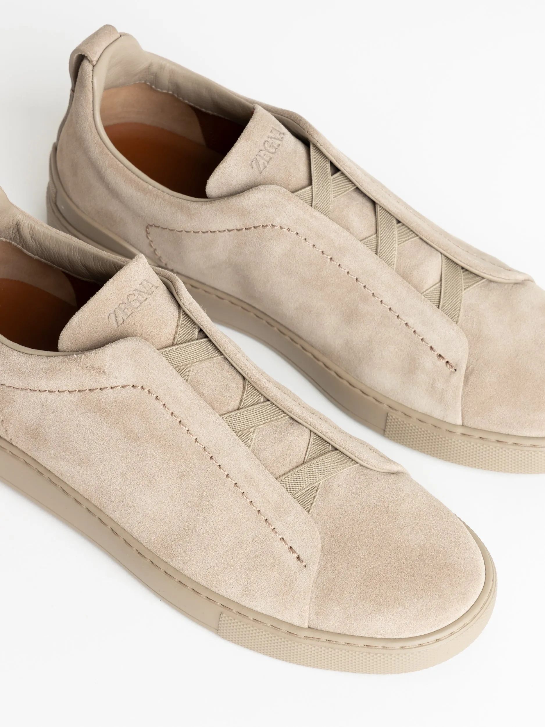 Light Taupe Suede Triple Stitch™ Sneakers