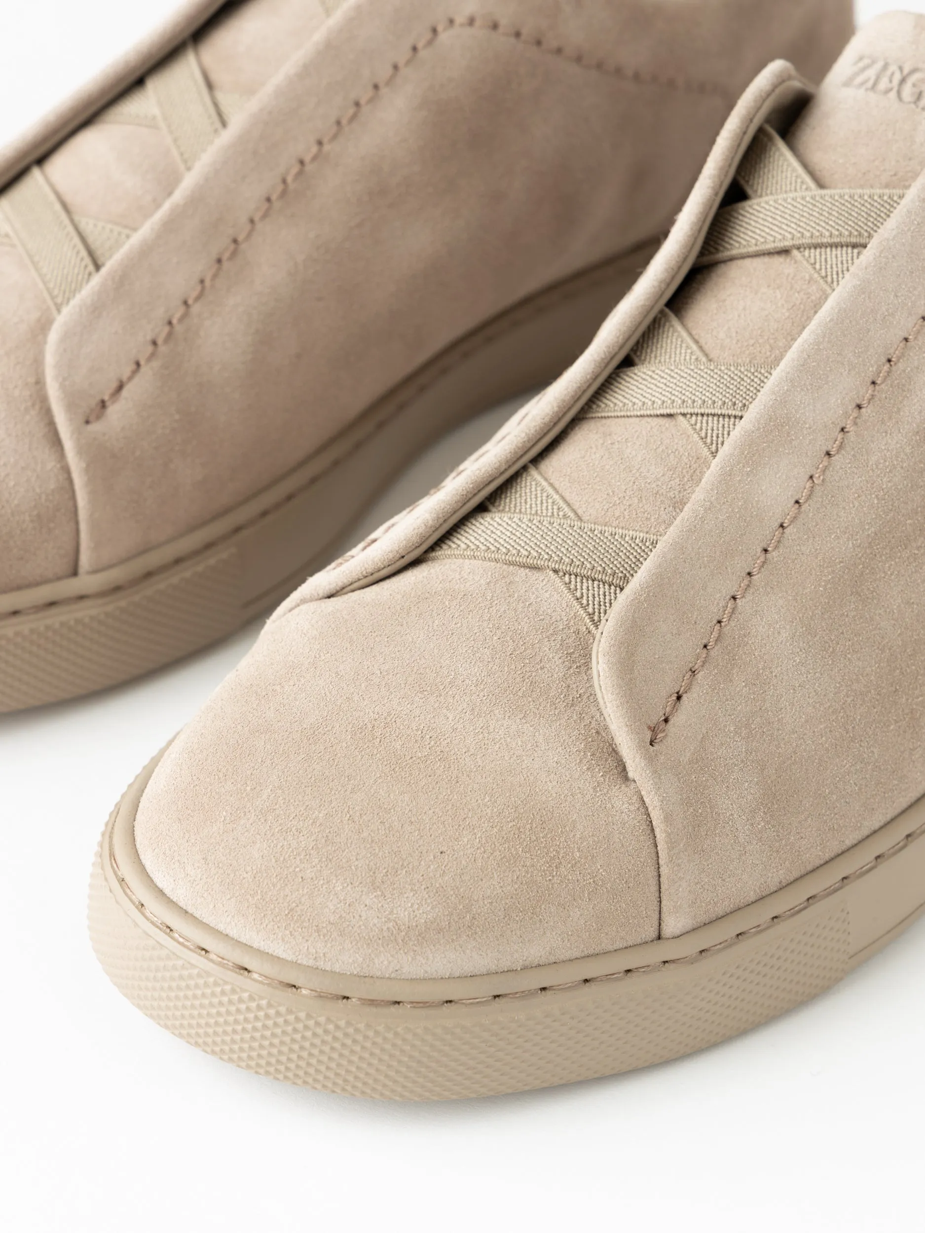 Light Taupe Suede Triple Stitch™ Sneakers