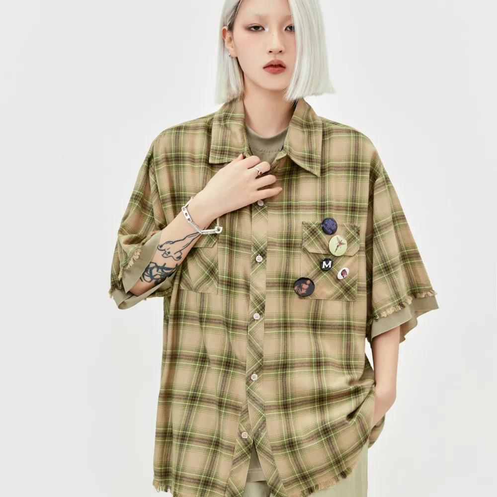 “Loose Plaid Polo” Shirts