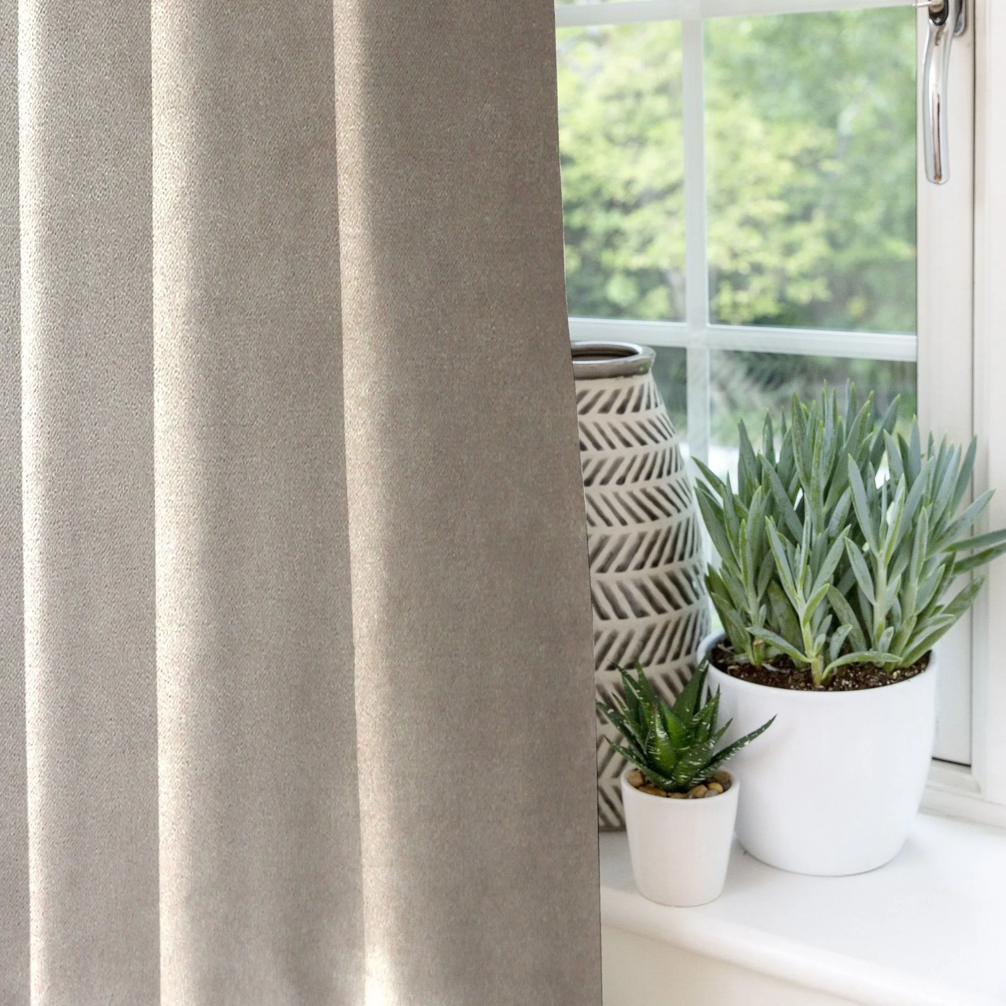 Matt Beige Mink Velvet Curtains