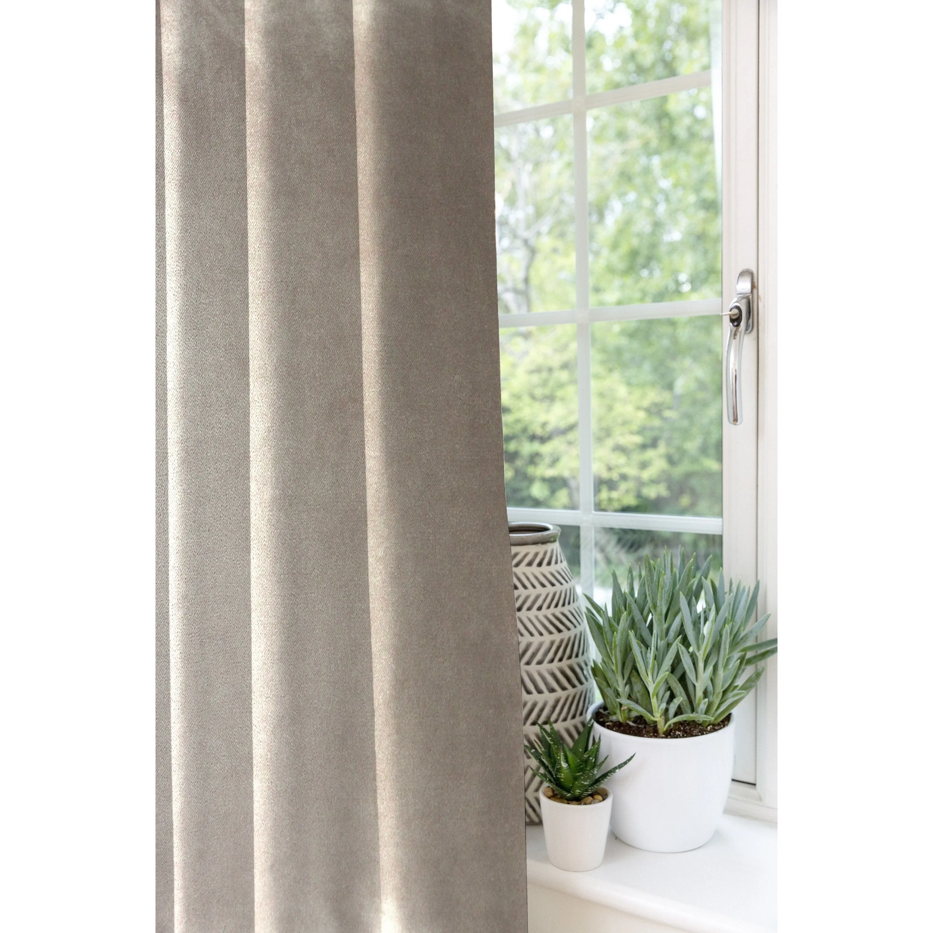 Matt Beige Mink Velvet Curtains