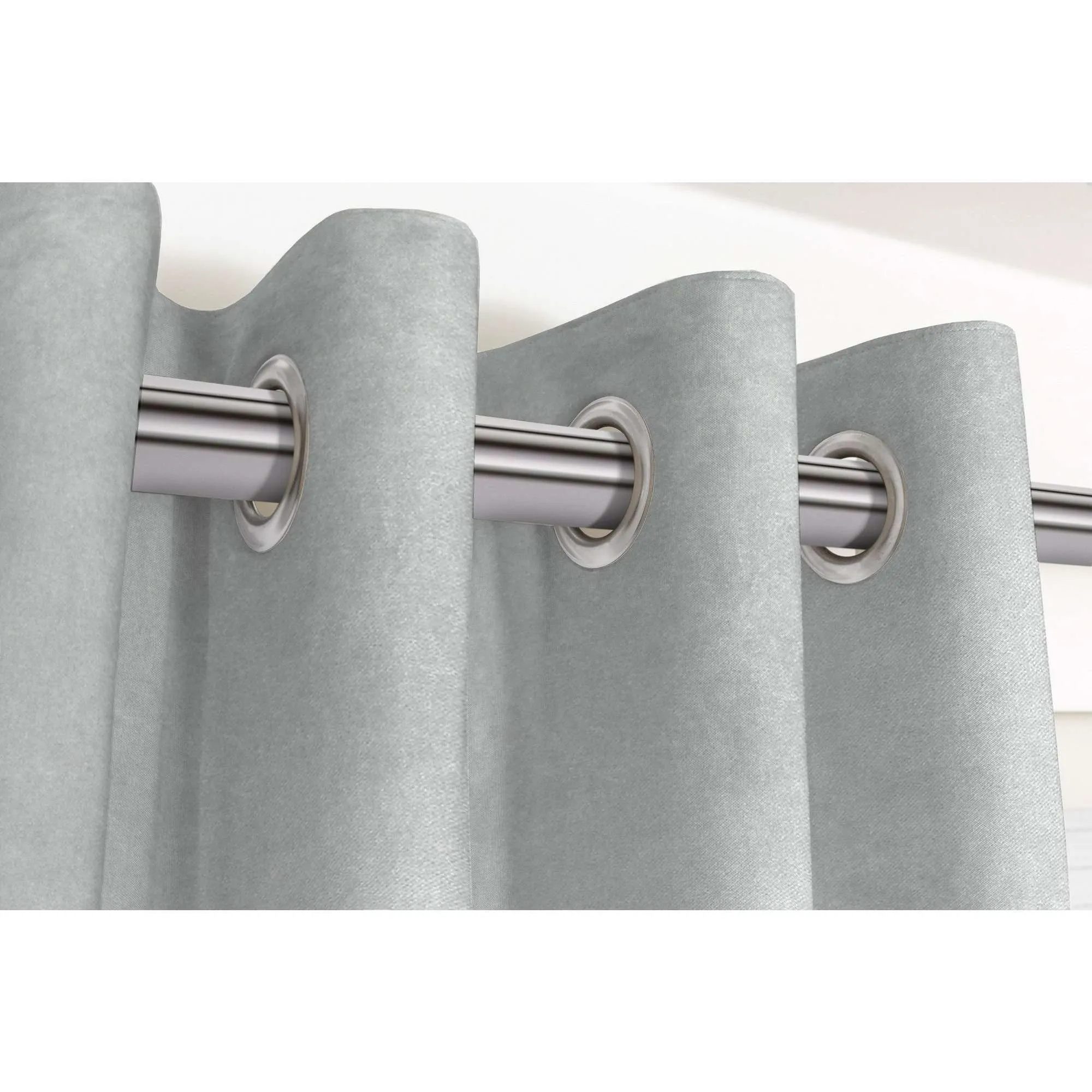 Matt Dove Grey Velvet Curtains