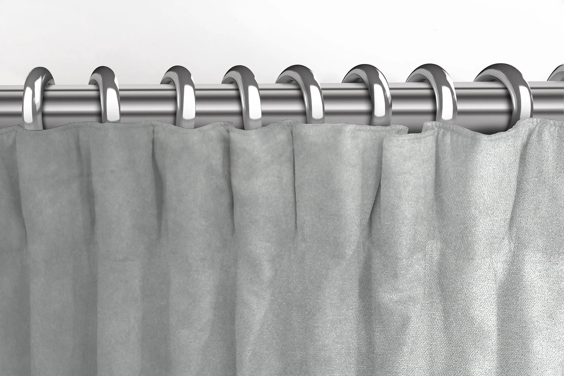 Matt Dove Grey Velvet Curtains