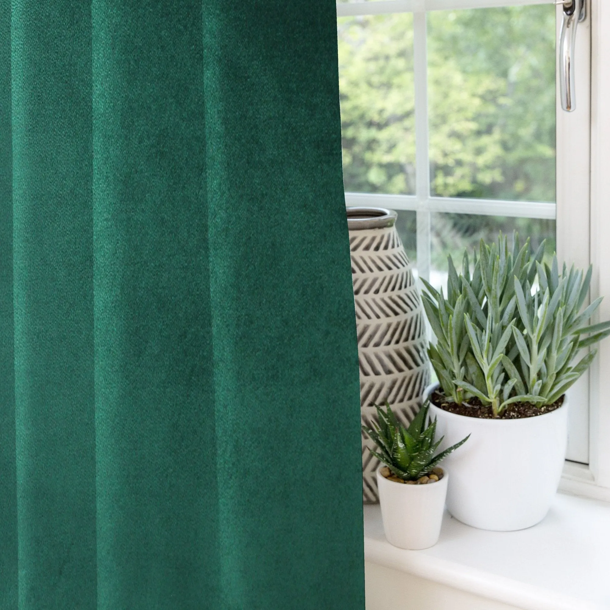 Matt Emerald Velvet Curtains