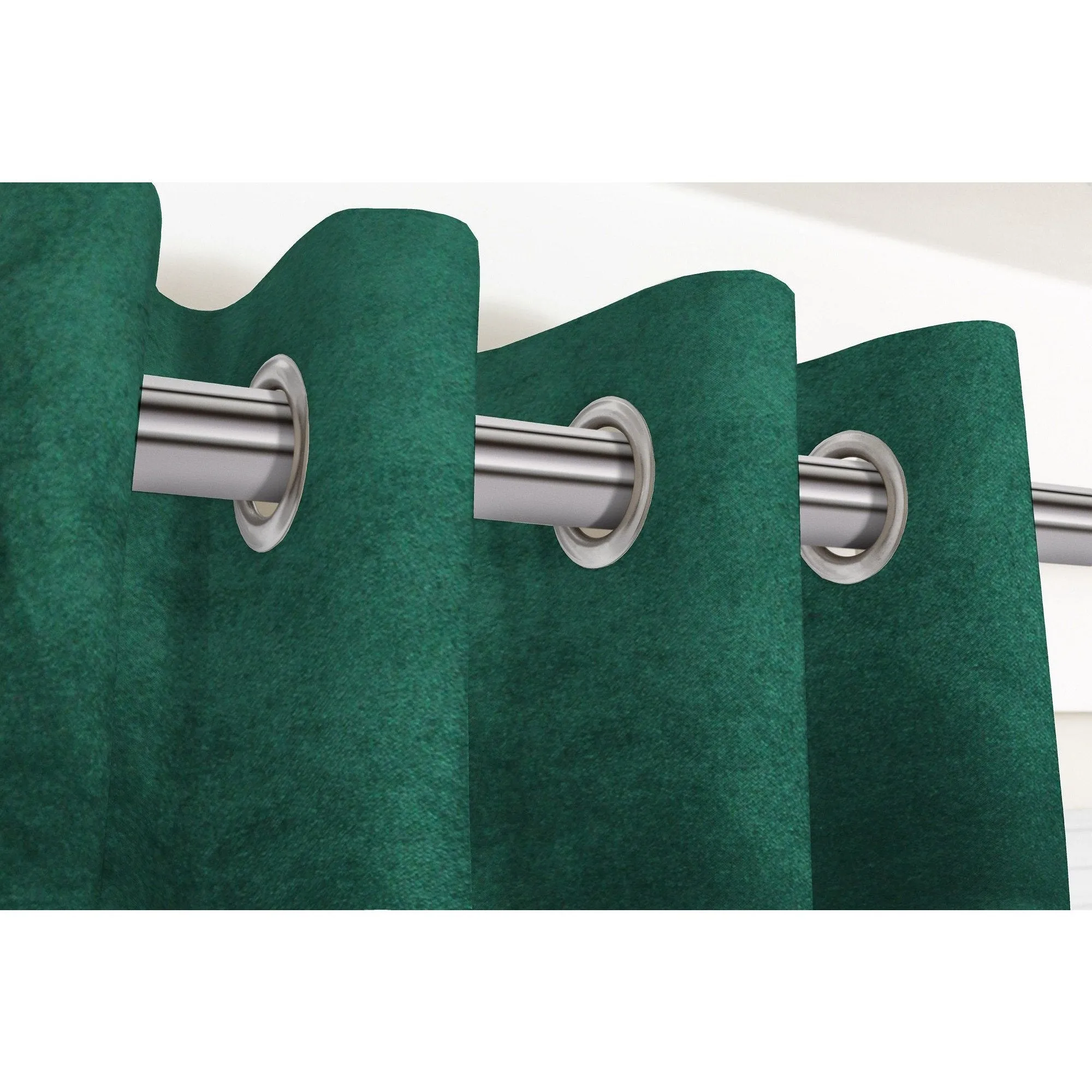 Matt Emerald Velvet Curtains