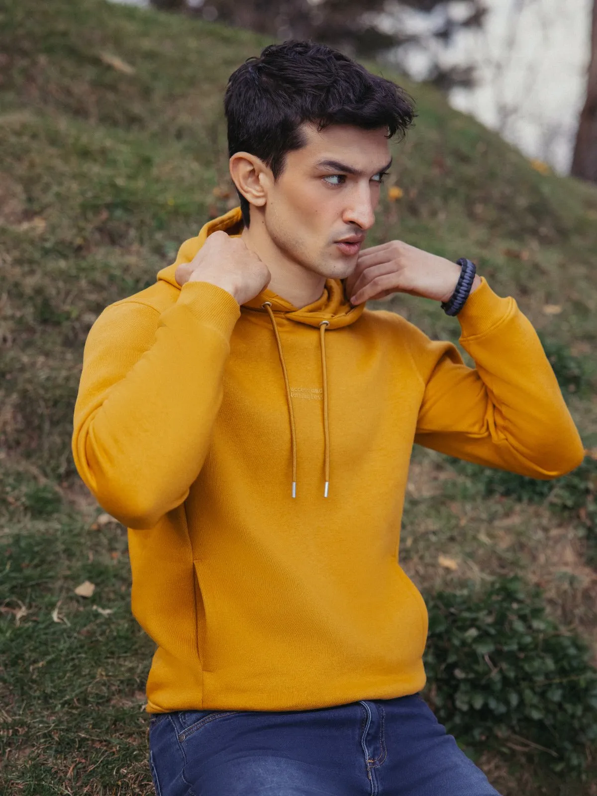 Men's Mustard Hoodie - EMTH23-011