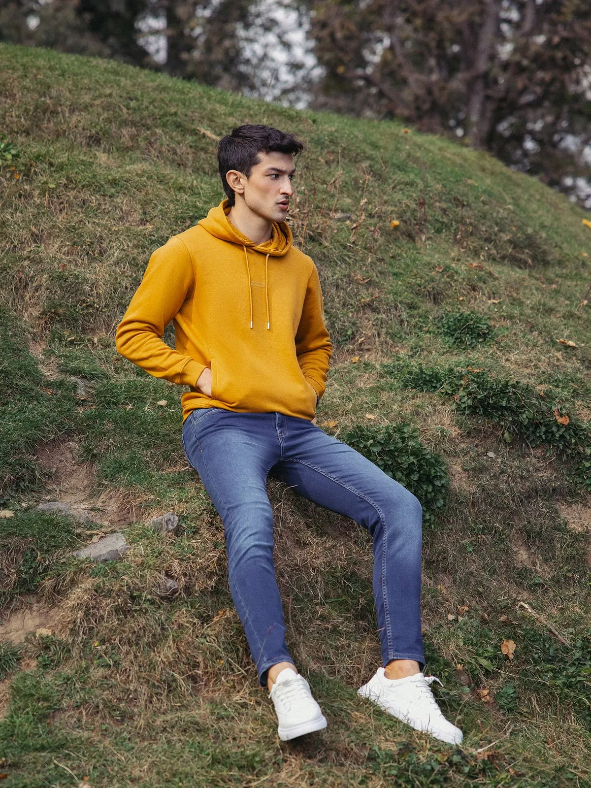 Men's Mustard Hoodie - EMTH23-011