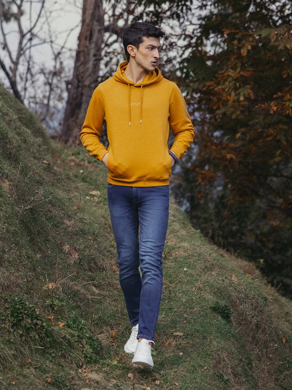 Men's Mustard Hoodie - EMTH23-011