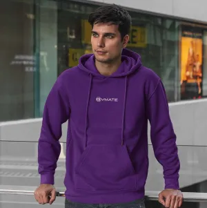 Mens Purple Hoodies Designer Gymate small logo [ctr]