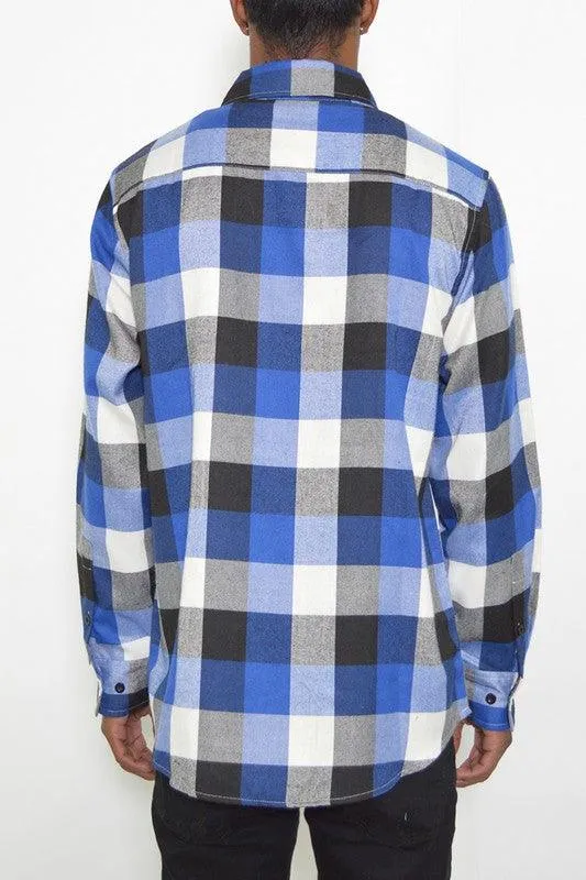 Mens Shirts LS Checkered Flannel