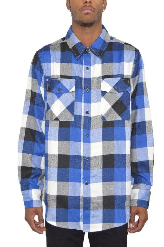 Mens Shirts LS Checkered Flannel