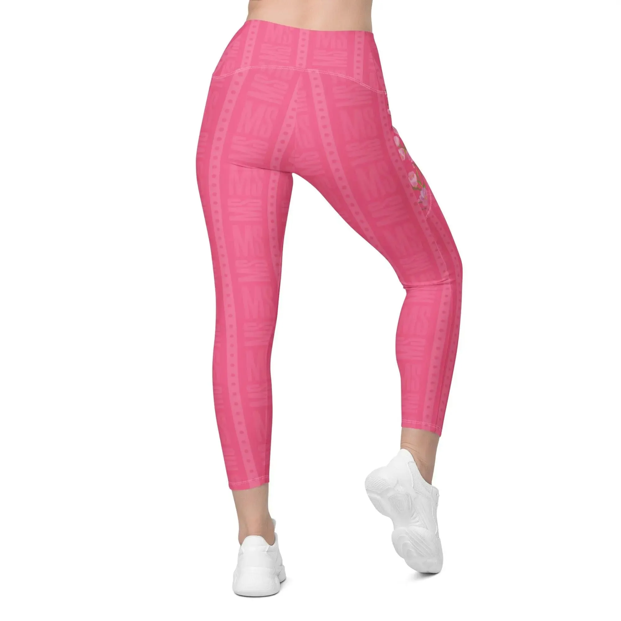 Misha Crossover leggings with pockets - Pink