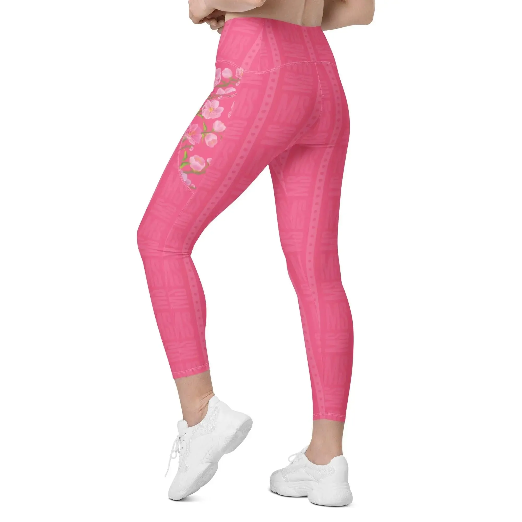 Misha Crossover leggings with pockets - Pink