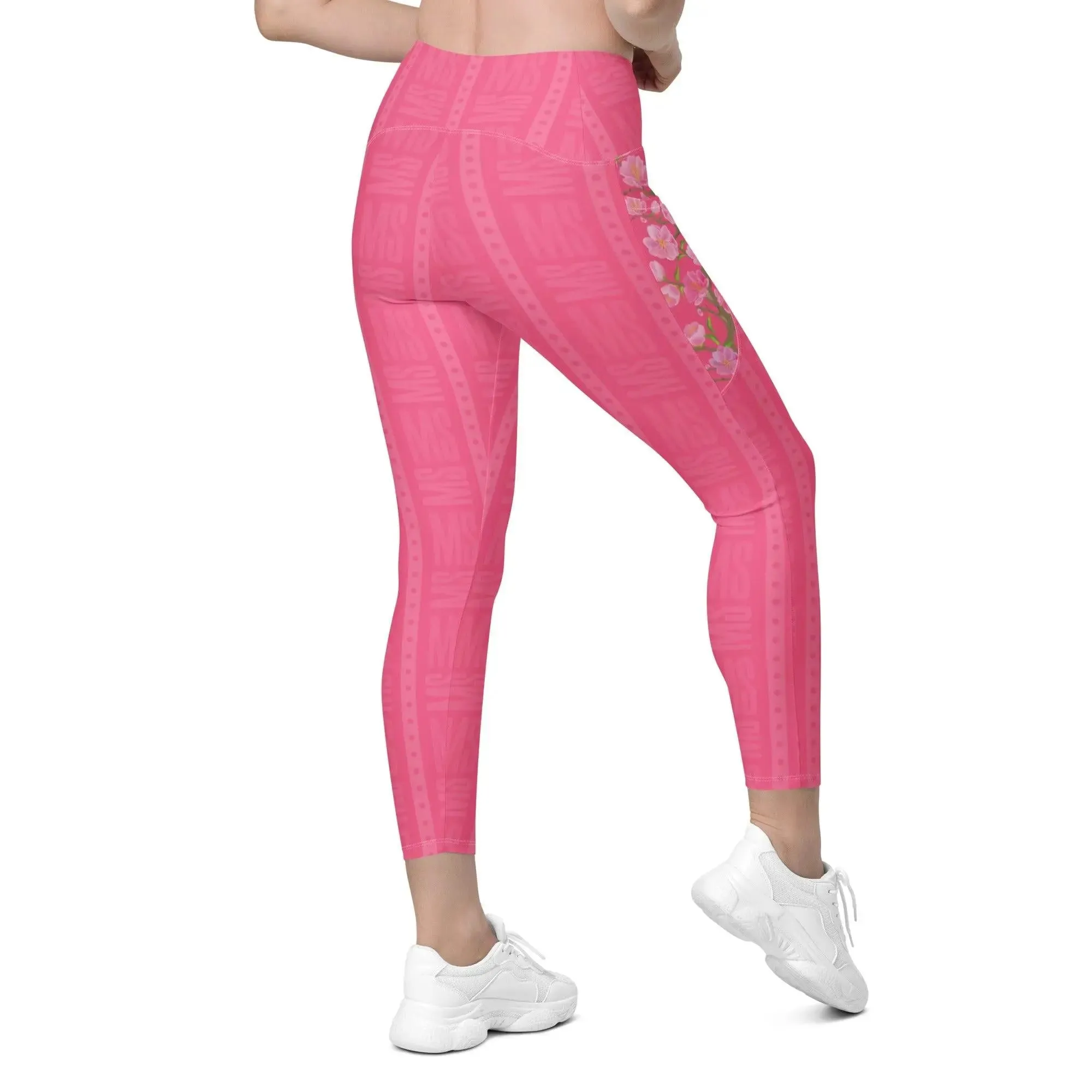 Misha Crossover leggings with pockets - Pink