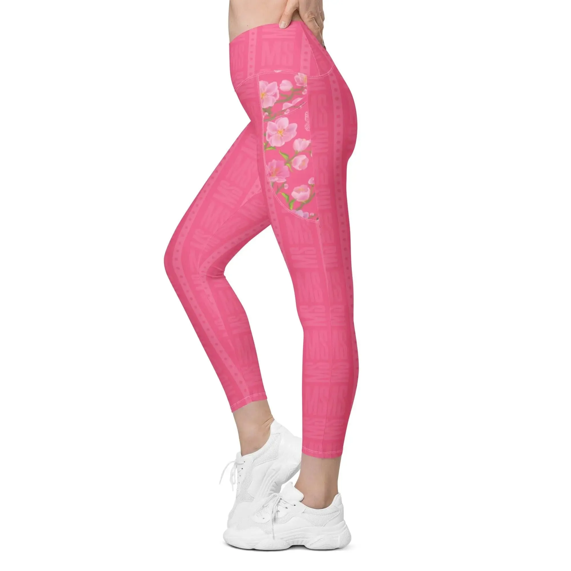 Misha Crossover leggings with pockets - Pink