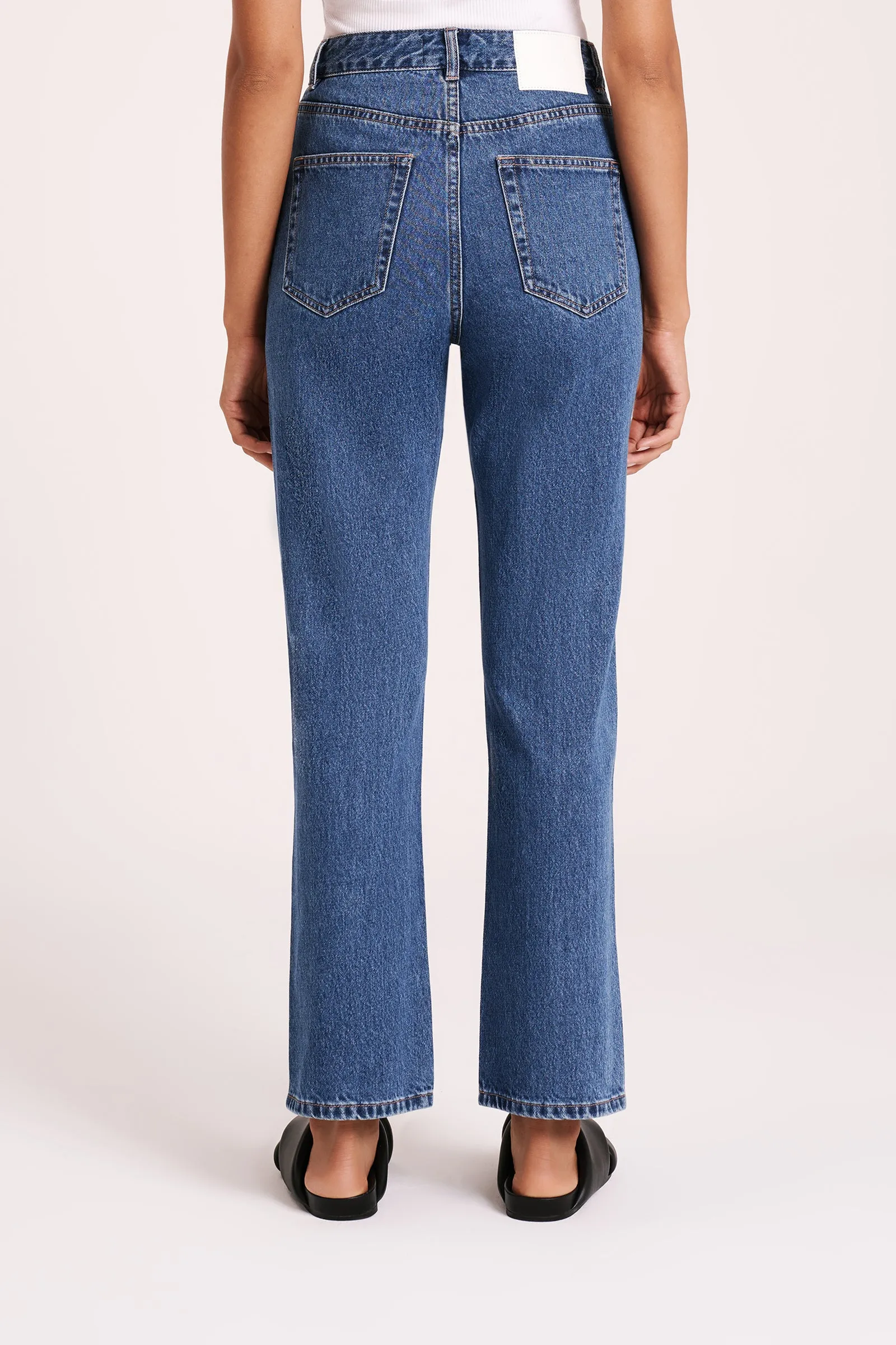 Nude Lucy 'Organic Straight Leg Jean' - Vintage Blue