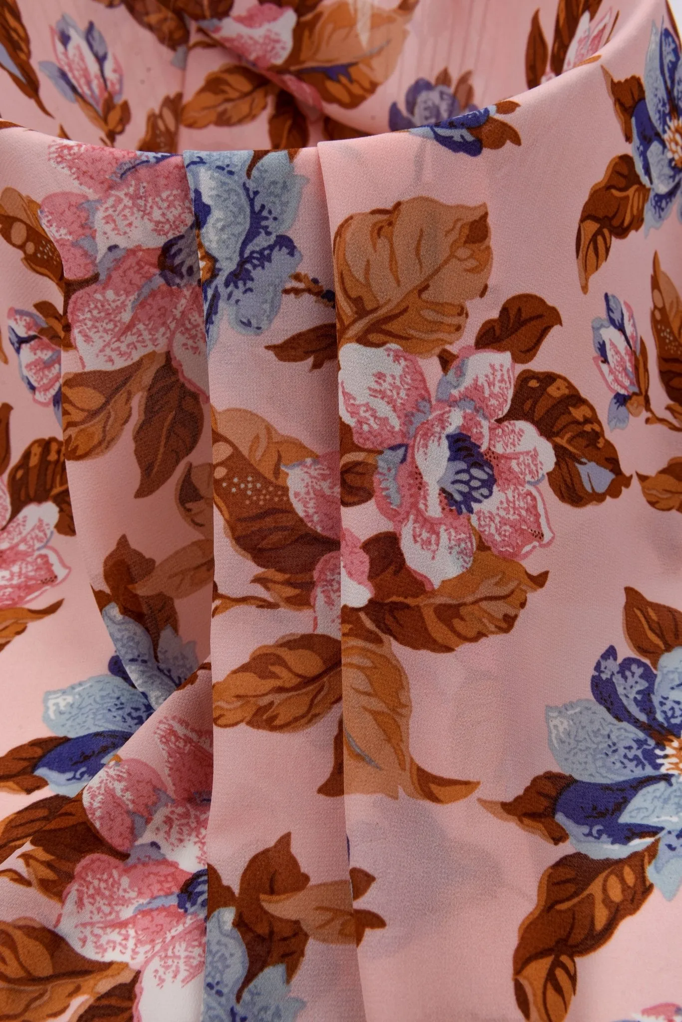 Orchid Opulence Chiffon Georgette Digital Print Fabric - #168