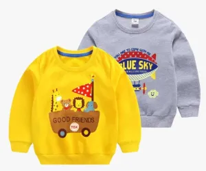 Pakc of 2 Printed Sweat Shirts For Kids