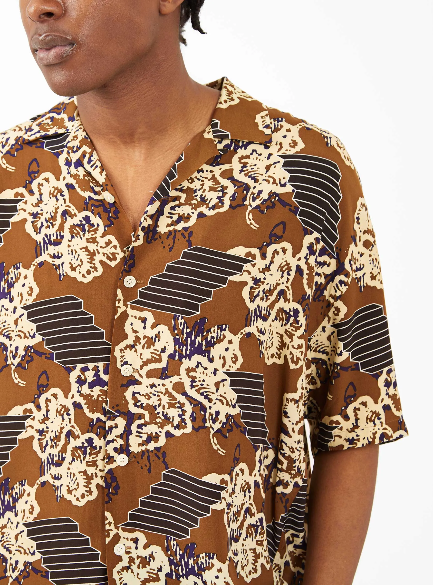 Patterned Shirt Brown