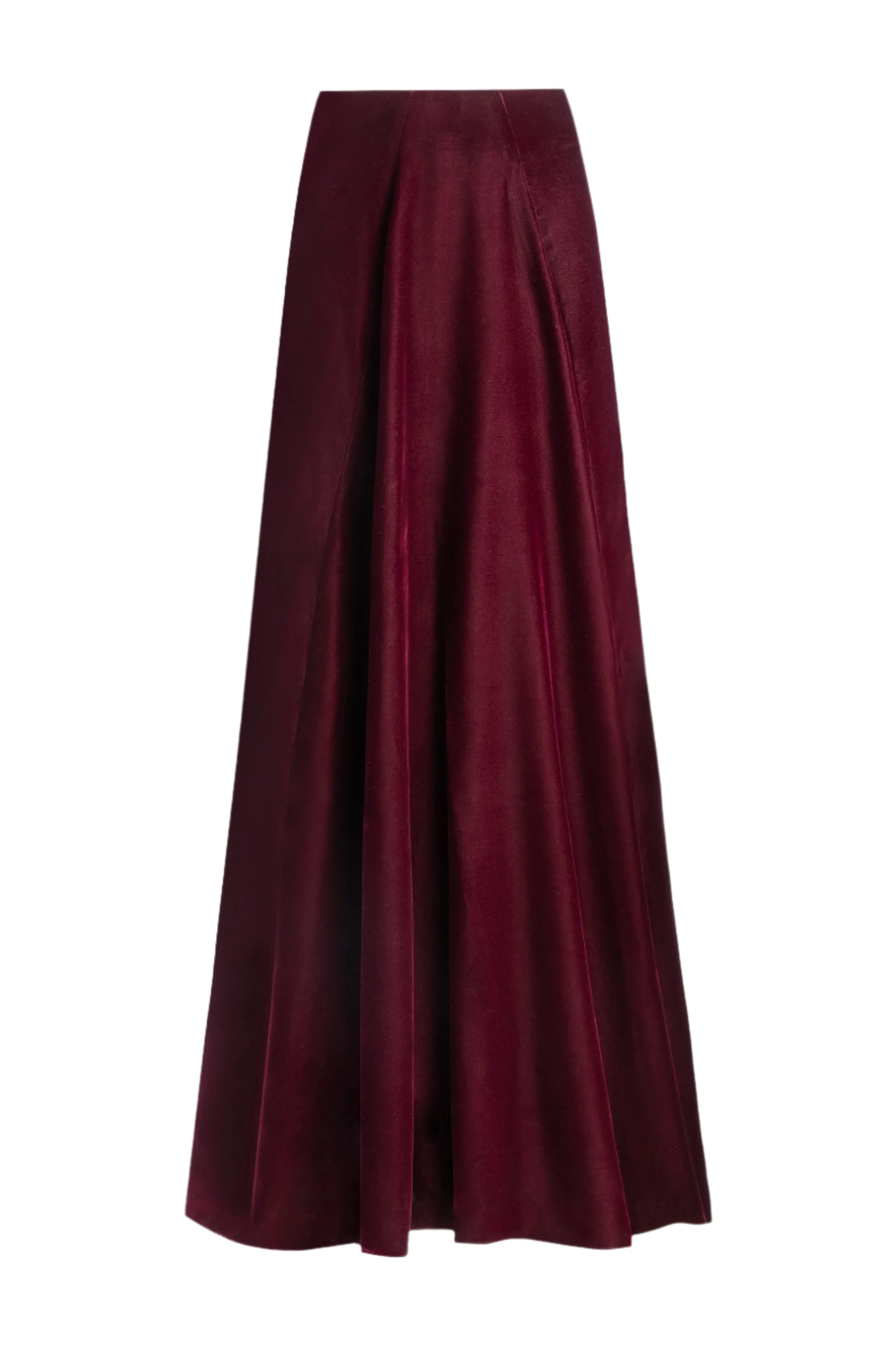 Persica Maxi Velvet Skirt - Burgundy by Rosewater House