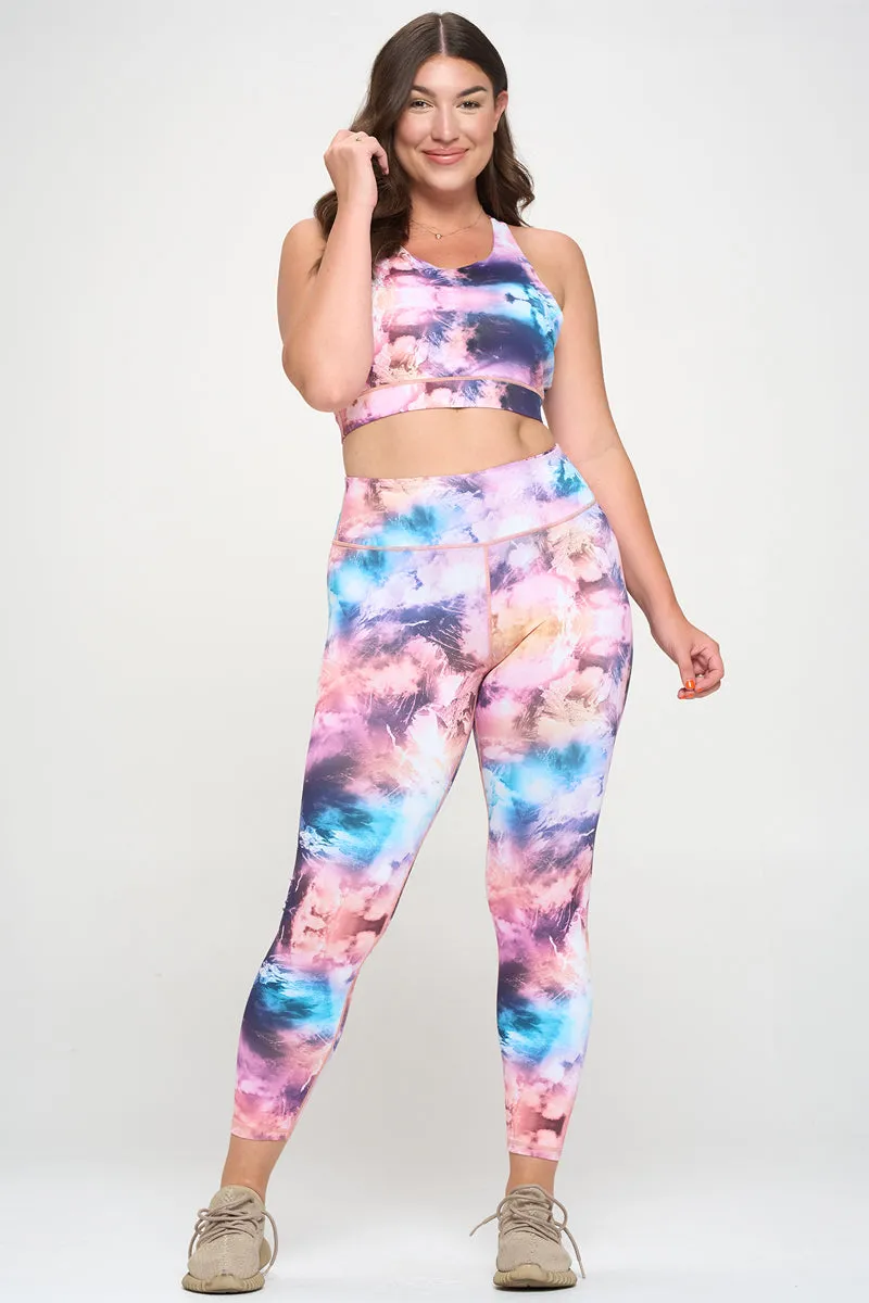 Plus Size Luminescence Tie Dye Leggings