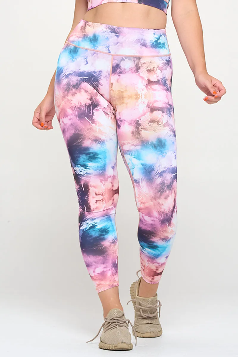 Plus Size Luminescence Tie Dye Leggings